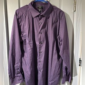 Alfani Men’s Purple Blue Black Dress Shirt